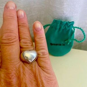 Tiffany Beautiful large heart ring.